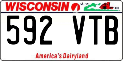 WI license plate 592VTB