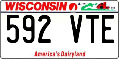 WI license plate 592VTE