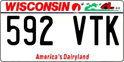 WI license plate 592VTK