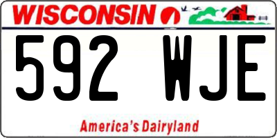 WI license plate 592WJE