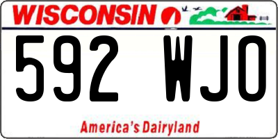 WI license plate 592WJO