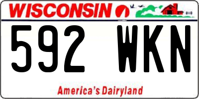 WI license plate 592WKN