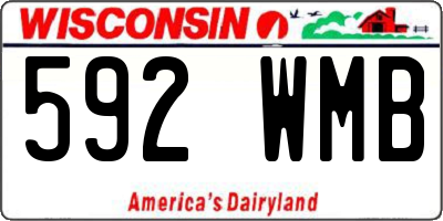 WI license plate 592WMB