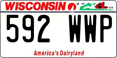 WI license plate 592WWP