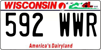 WI license plate 592WWR