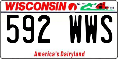 WI license plate 592WWS