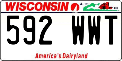 WI license plate 592WWT