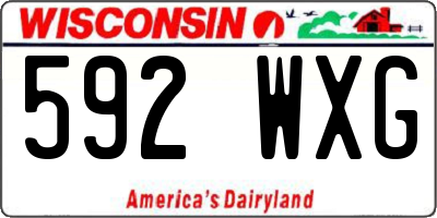 WI license plate 592WXG