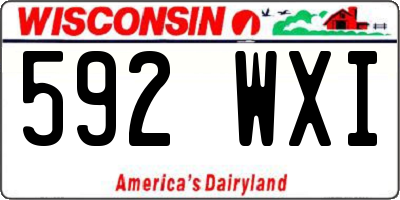 WI license plate 592WXI