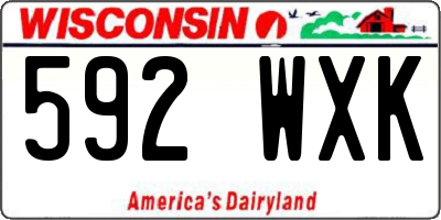WI license plate 592WXK