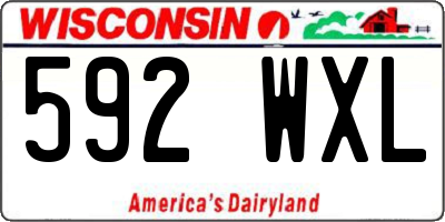 WI license plate 592WXL