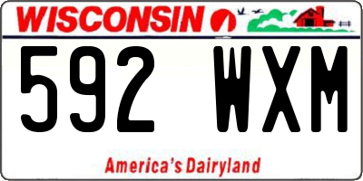 WI license plate 592WXM