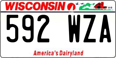 WI license plate 592WZA
