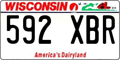 WI license plate 592XBR
