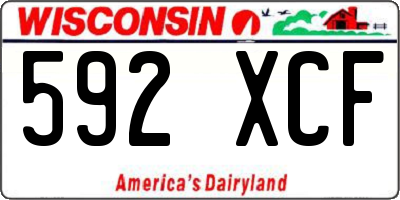 WI license plate 592XCF