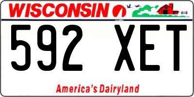 WI license plate 592XET