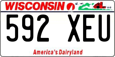 WI license plate 592XEU