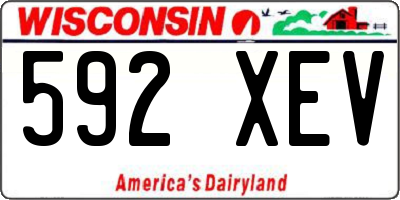 WI license plate 592XEV