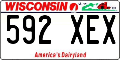 WI license plate 592XEX