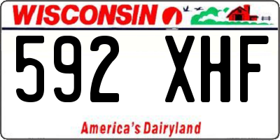 WI license plate 592XHF