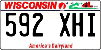 WI license plate 592XHI