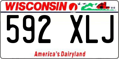 WI license plate 592XLJ