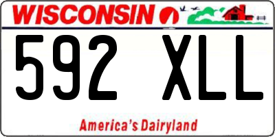 WI license plate 592XLL
