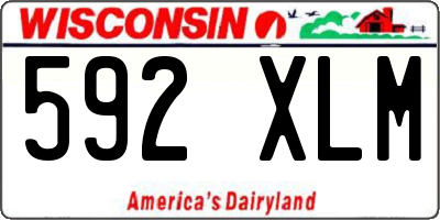 WI license plate 592XLM