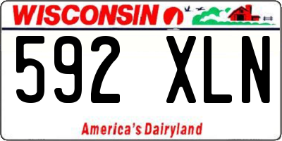 WI license plate 592XLN