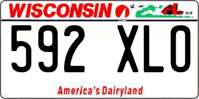 WI license plate 592XLO