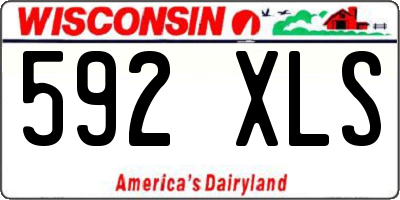 WI license plate 592XLS