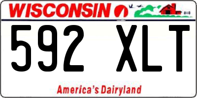 WI license plate 592XLT