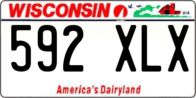 WI license plate 592XLX