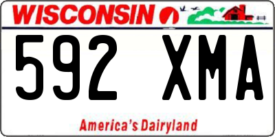 WI license plate 592XMA