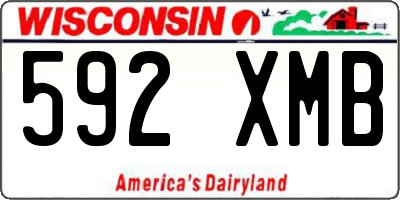 WI license plate 592XMB