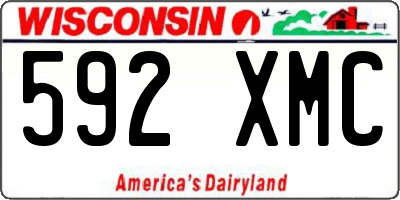 WI license plate 592XMC