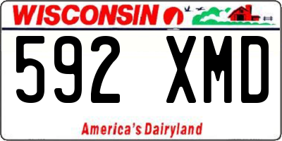 WI license plate 592XMD