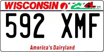 WI license plate 592XMF