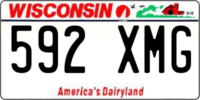 WI license plate 592XMG