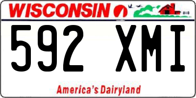 WI license plate 592XMI