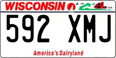WI license plate 592XMJ