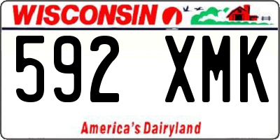 WI license plate 592XMK