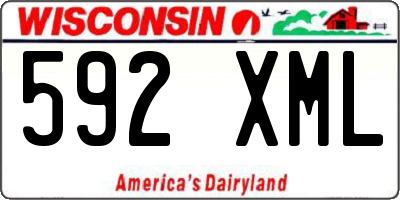 WI license plate 592XML