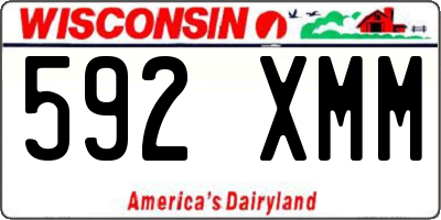 WI license plate 592XMM