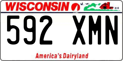 WI license plate 592XMN