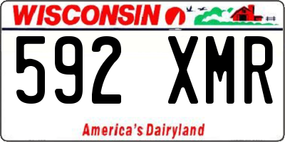 WI license plate 592XMR