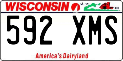 WI license plate 592XMS