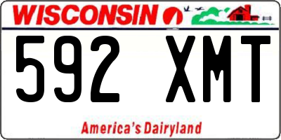 WI license plate 592XMT