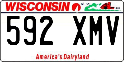WI license plate 592XMV
