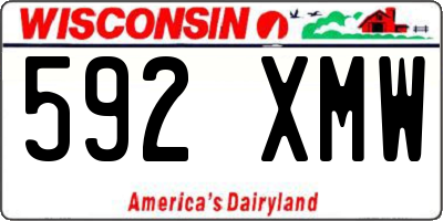 WI license plate 592XMW